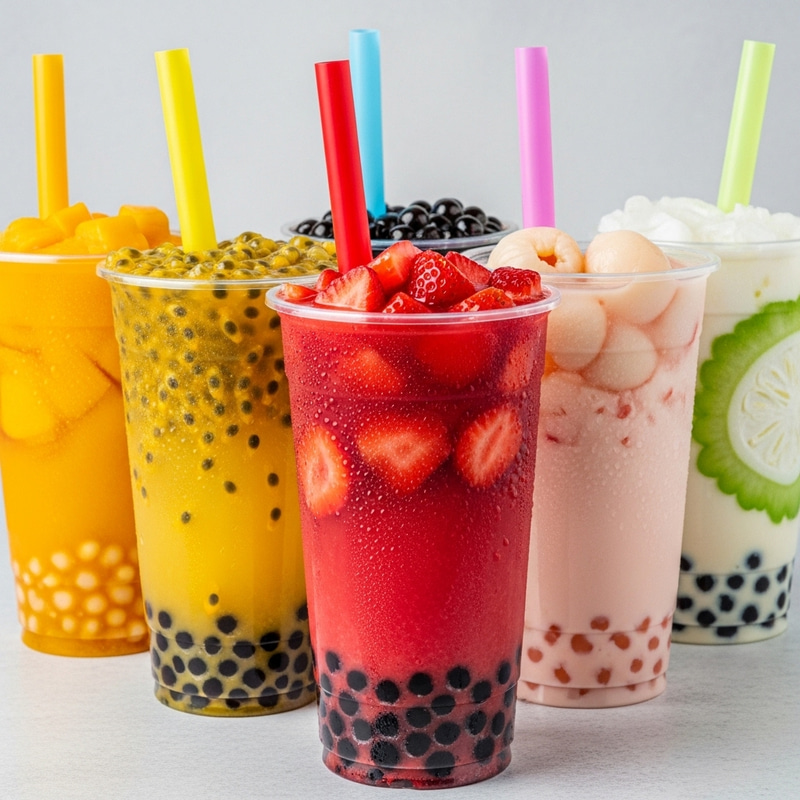 Bubble Tea Collection - Mango, Passionfruit, Strawberry, Lychee, White Gourd Bubble Tea Collection - Mango, Passionfruit, Strawberry, Lychee, White Gourd