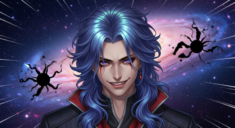 Villainous Galaxy: Emperor Kayn with Iridescent Blue & Purple Hair Villainous Galaxy: Emperor Kayn with Iridescent Blue & Purple Hair