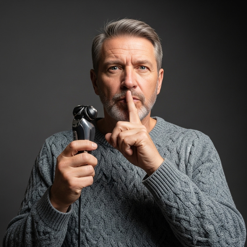 Mysterious Silent Shave by Middle-Aged Caucasian Male Mysterious Silent Shave by Middle-Aged Caucasian Male