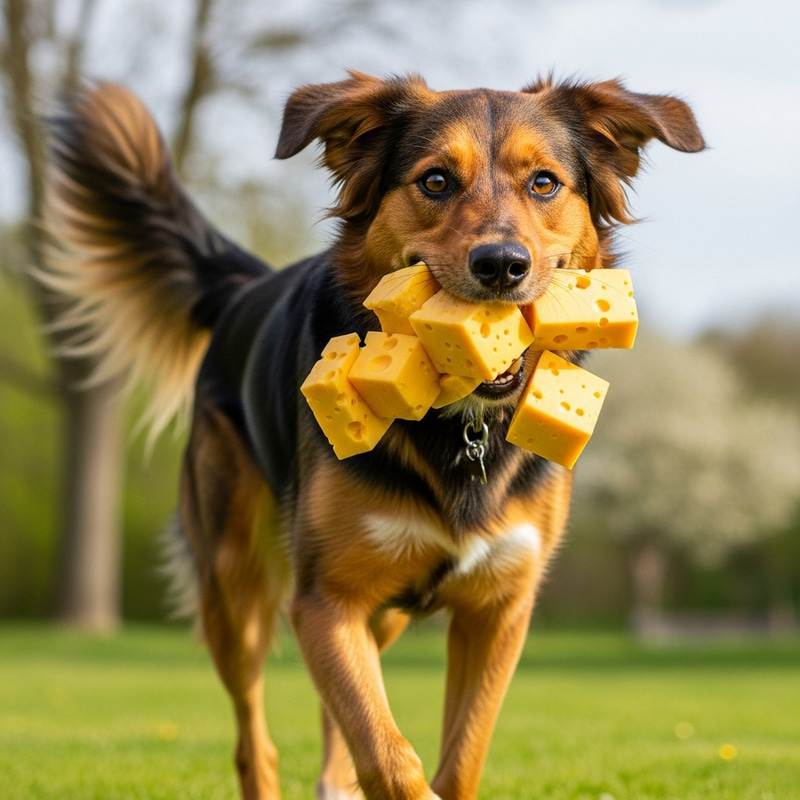 Cheese-Loving Dog - A Hilarious Moment of Joy Cheese-Loving Dog - A Hilarious Moment of Joy