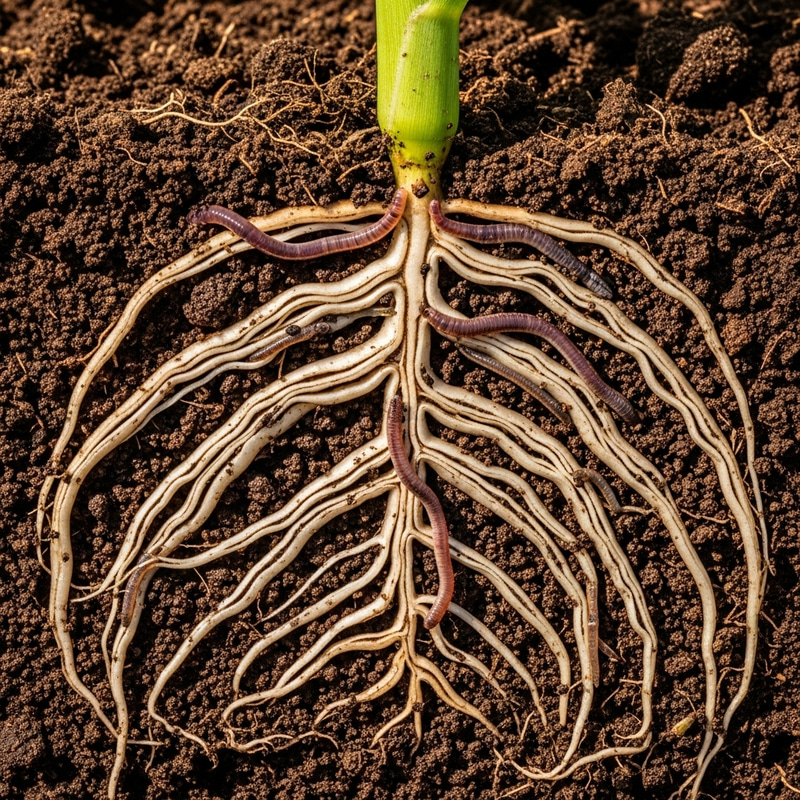 Corn Roots: A Natural Pattern Beneath the Soil