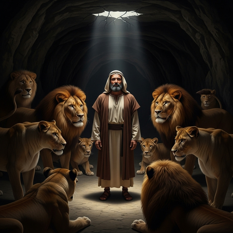 Daniel in the Lions' Den: A Biblical Illustration Daniel in the Lions' Den: A Biblical Illustration