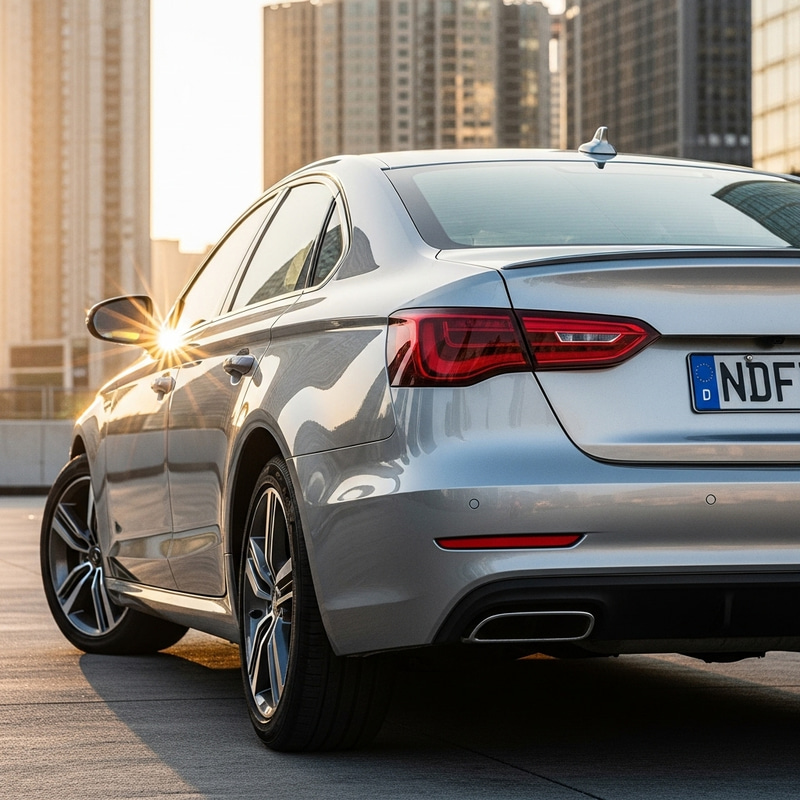 Modern Metallic Car with Shiny Paint Protection Film | NDFOS Modern Metallic Car with Shiny Paint Protection Film | NDFOS