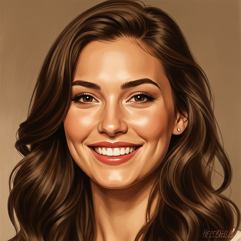 Radiant Smile: Beautiful Woman in Classical Paintings Style Radiant Smile: Beautiful Woman in Classical Paintings Style