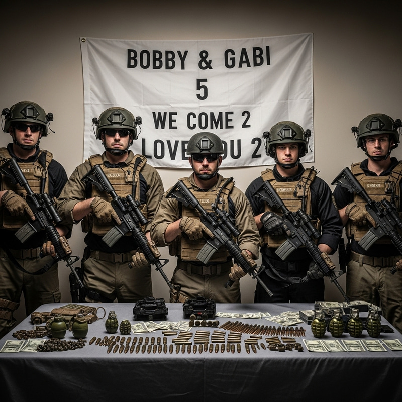 Realistic Special Ops Team with AR-15 Rifles & White Flag