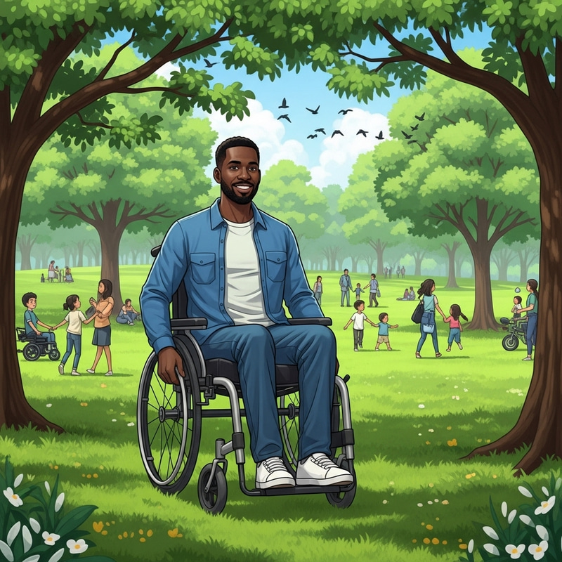 Empowered Black Man in Wheelchair
