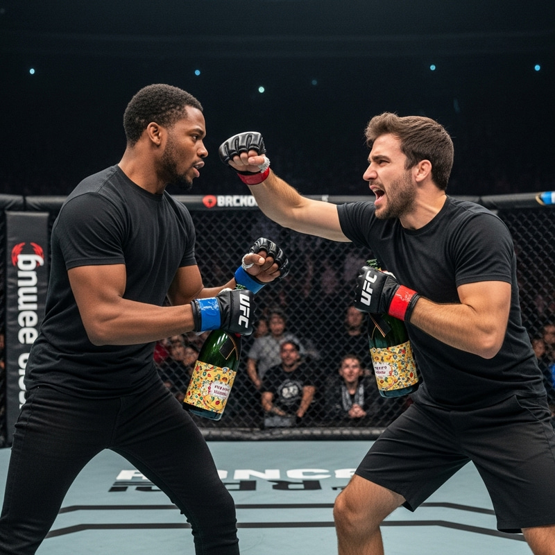 Geeky MMA Showdown: Champagne Battle of the Two Geeky MMA Showdown: Champagne Battle of the Two