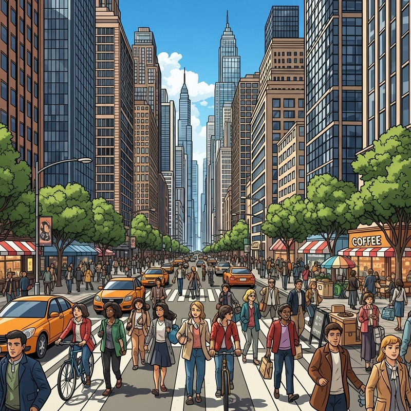 Vibrant Cityscape: A Metropolis in Full Swing Vibrant Cityscape: A Metropolis in Full Swing