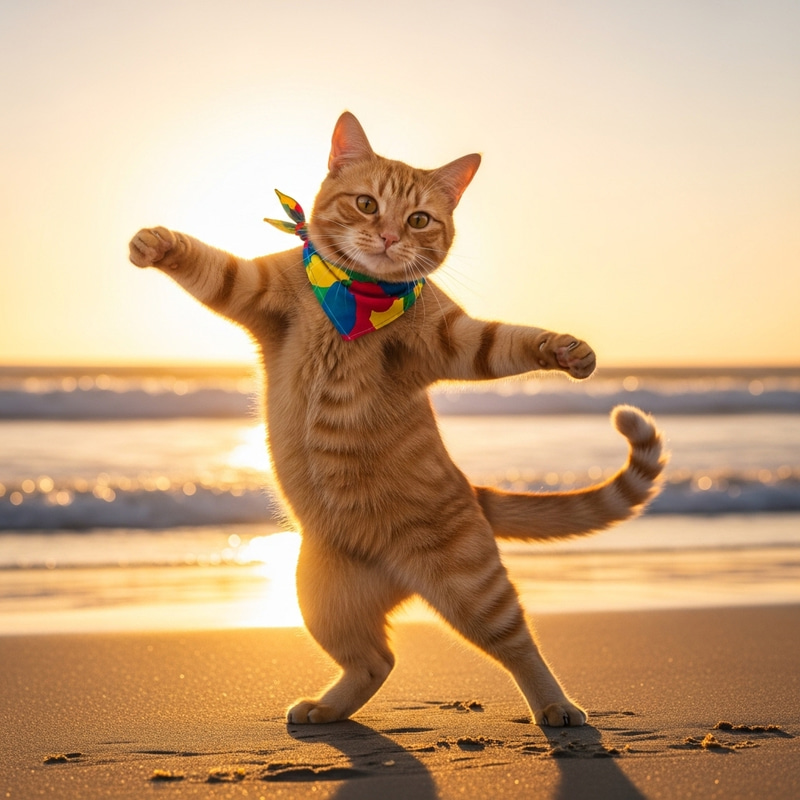 Cheerful Cat Dancing the Lambada | Fun Cat Dancing Video