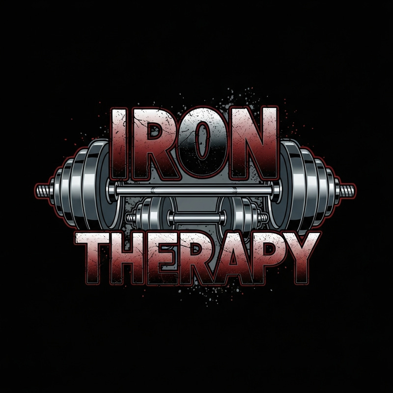 Iron Therapy T-Shirt Design - Bold & Grunge Style Iron Therapy T-Shirt Design - Bold & Grunge Style
