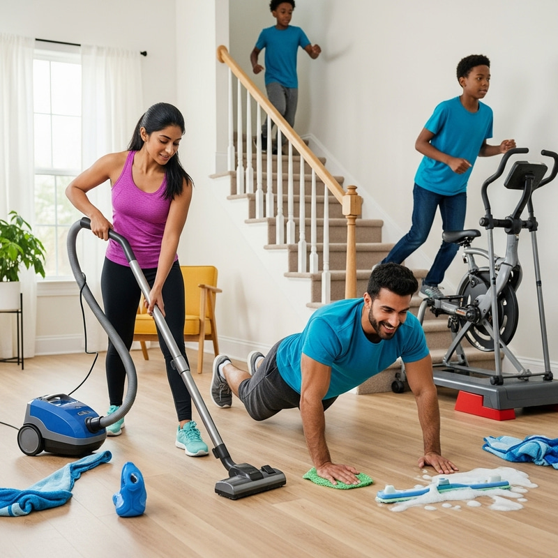 Cleaning as Workout: Calorie-Burning Chores Transformation