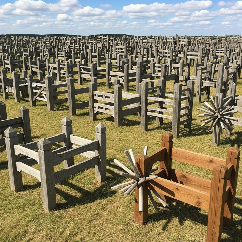 Captivating Wooden Stiles in Picturesque Landscape Captivating Wooden Stiles in Picturesque Landscape
