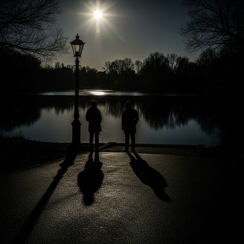 Patriarch's Ponds Noir Style Scene in Moscow
