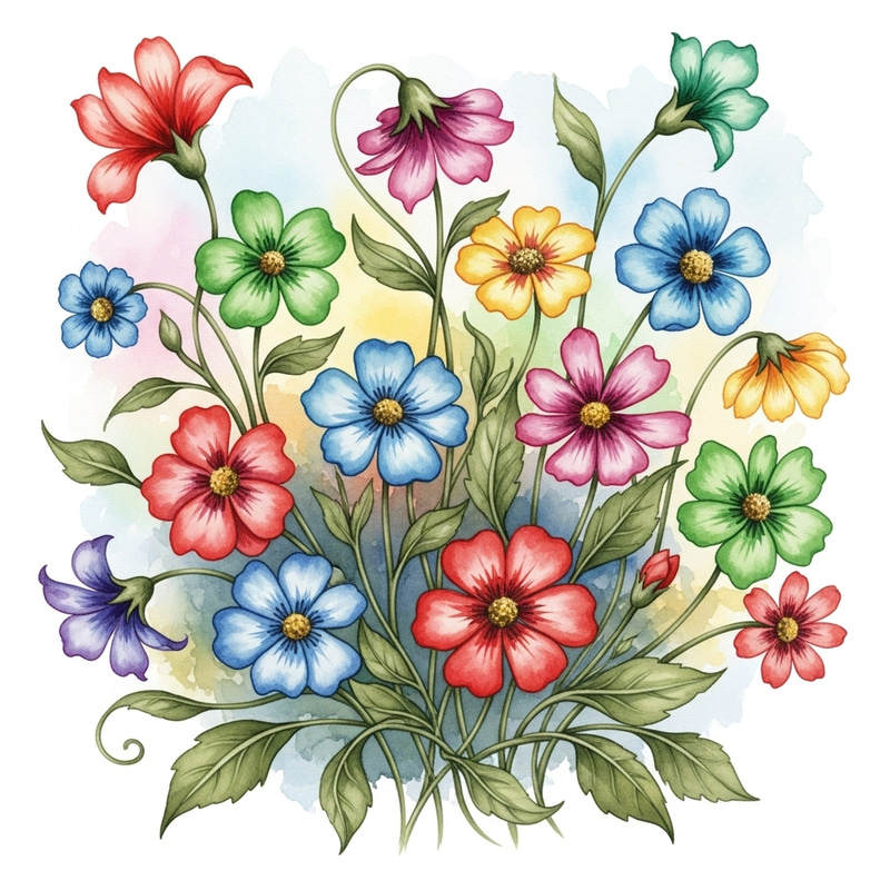 Beautiful Watercolor Flower Painting Beautiful Watercolor Flower Painting