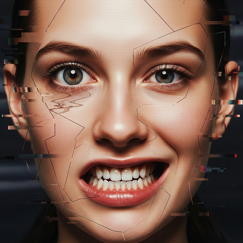 Distorted Face with Interference Distorted Face with Interference