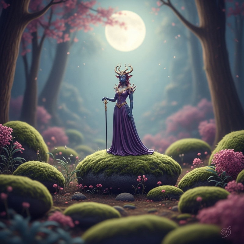 Mystical Creature in Moonlit Forest | Captivating Fantasy Art Mystical Creature in Moonlit Forest | Captivating Fantasy Art