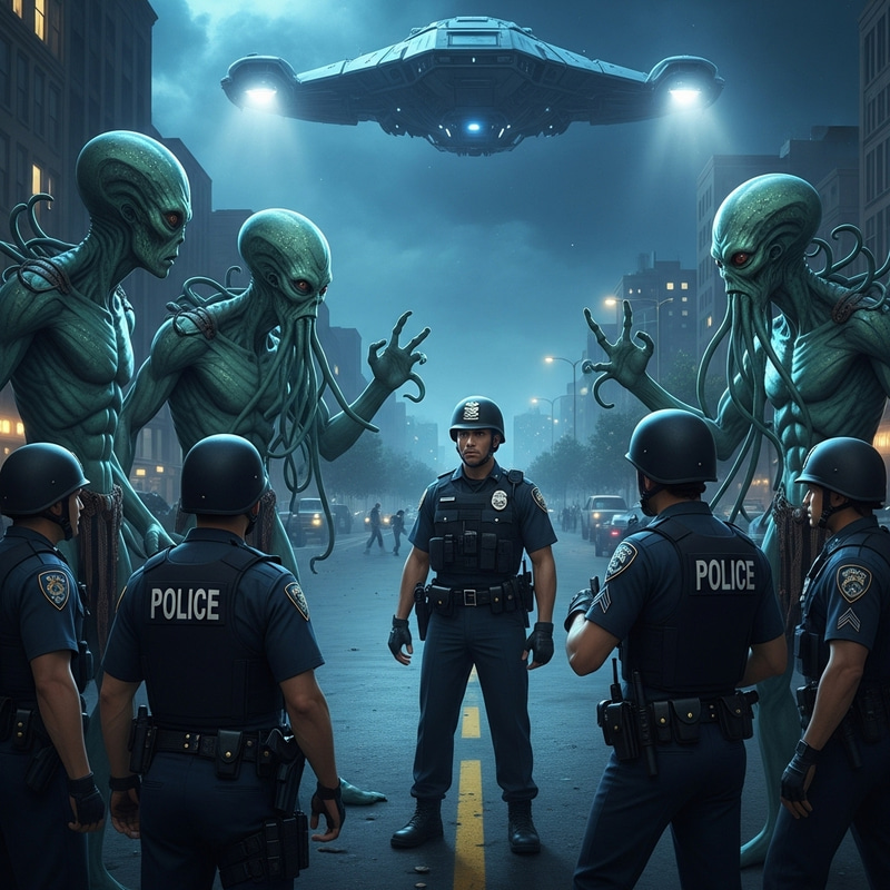 Alien Encounter: Showdown with Law Enforcement