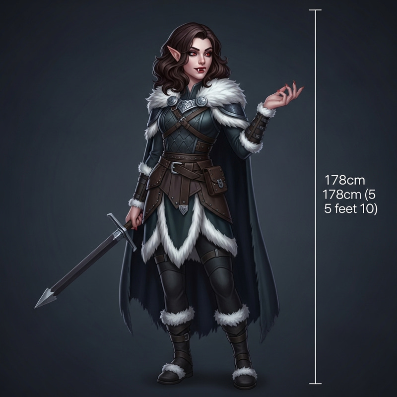 Female Vampire with Unique Features | Winter Viking Attire Female Vampire with Unique Features | Winter Viking Attire