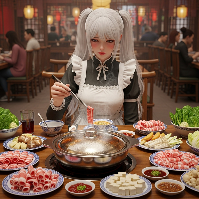 Cozy Hotpot Dining with Adorable College Student