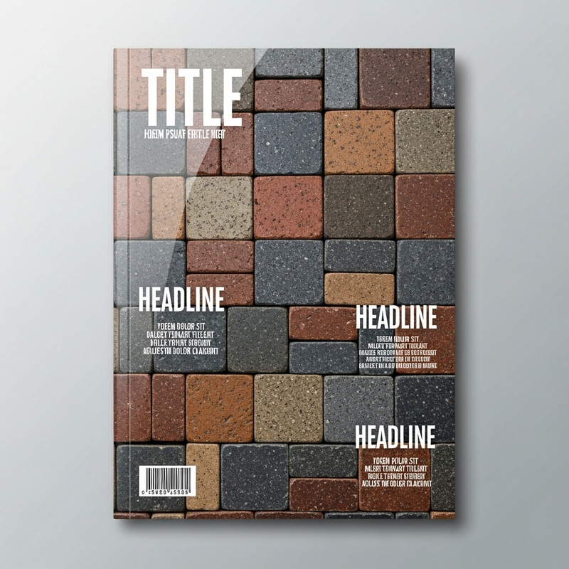 Glossy Magazine Cover Featuring Detailed Clinker Tile Design Glossy Magazine Cover Featuring Detailed Clinker Tile Design