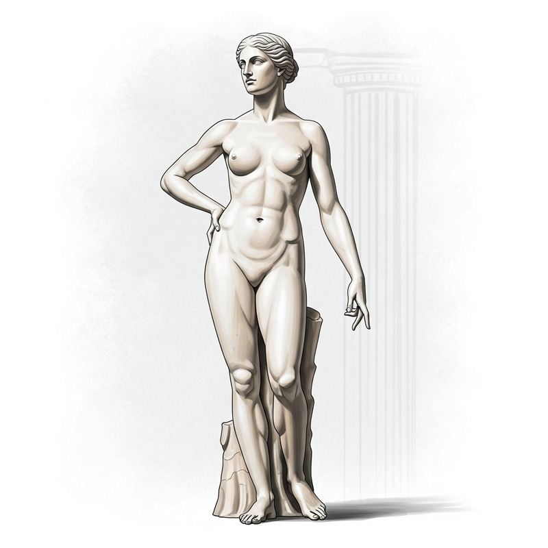 Guardian Woman Sculpture: Ancient Greek Style Artwork Guardian Woman Sculpture: Ancient Greek Style Artwork