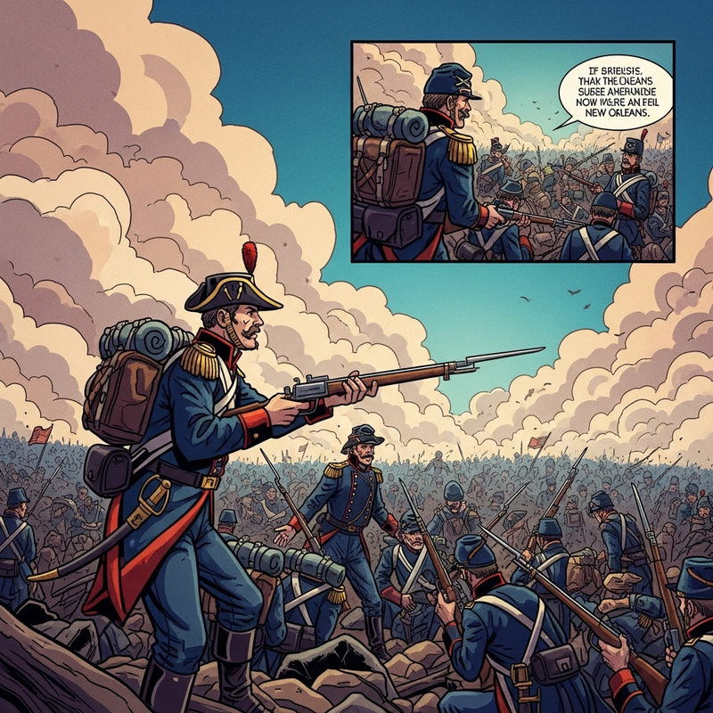 Vibrant Battle of New Orleans: Heroic General & Troops