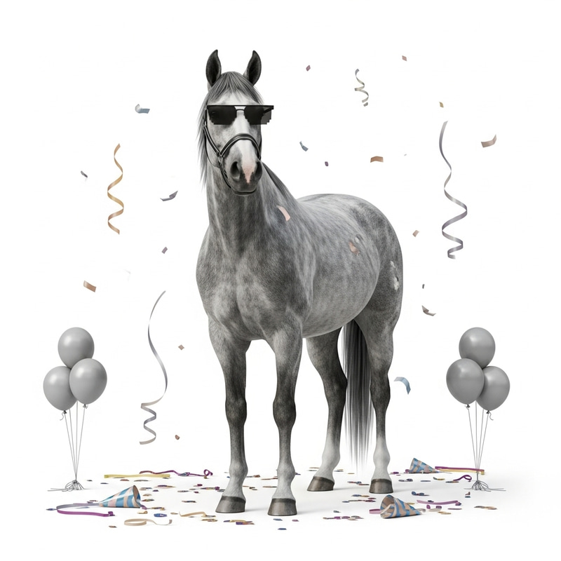 Cool Horse with Sunglasses: Party Vibes Unleashed Cool Horse with Sunglasses: Party Vibes Unleashed
