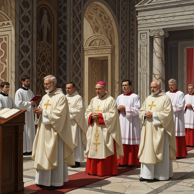 Sacerdotes de Judea in an Ancient Temple Scene
