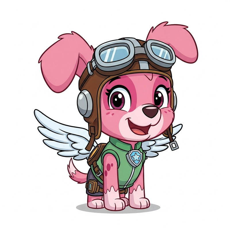 Skye - Cute Pink Canine Cartoon Character from Paw Patrol Skye - Cute Pink Canine Cartoon Character from Paw Patrol