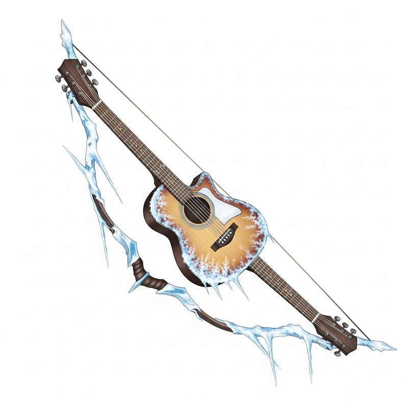 Cryo Guitar Bow: Legendary Weapon with Musical Inspiration Cryo Guitar Bow: Legendary Weapon with Musical Inspiration