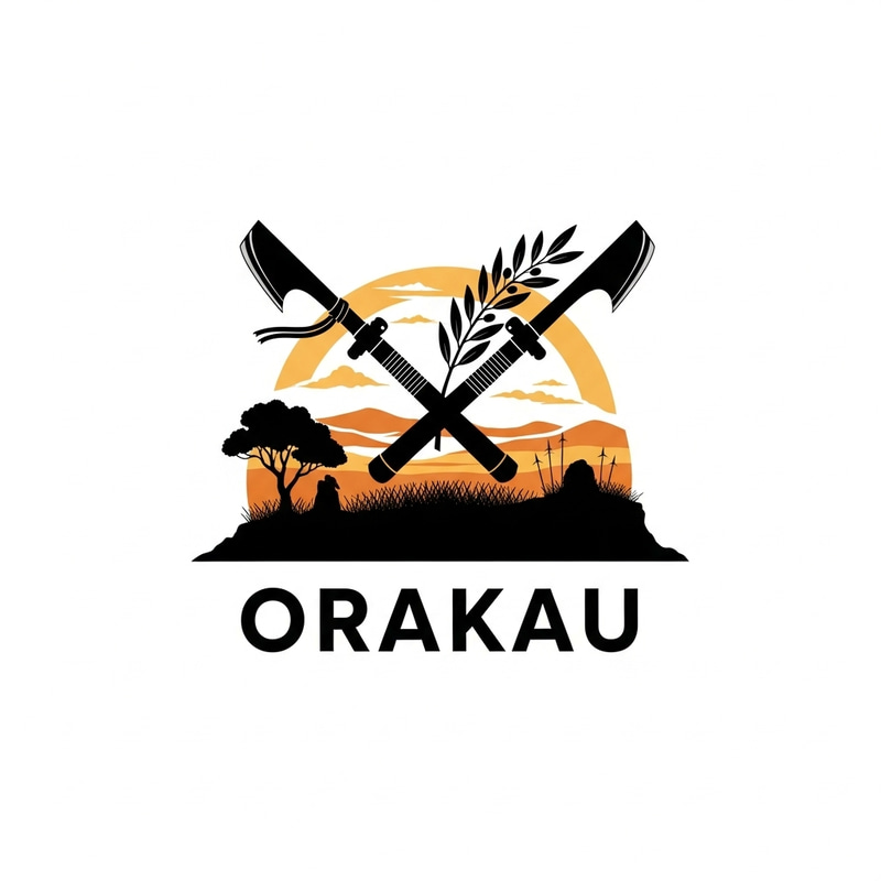 Orakau Battleground Logo | Maori Conflict & Peace Symbol
