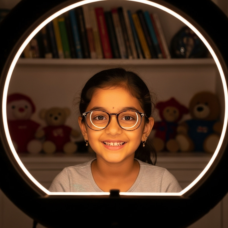 Stylish South Asian Girl with Glasses Smiling Stylish South Asian Girl with Glasses Smiling
