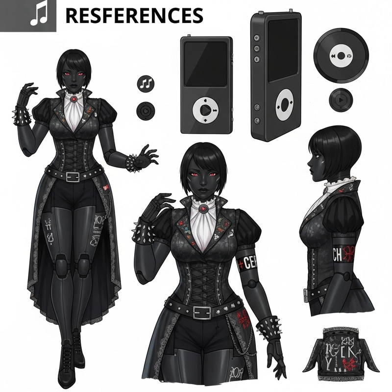 Robo-Girl: Victorian-Rock Style Fusion MP3 Player Humanization Robo-Girl: Victorian-Rock Style Fusion MP3 Player Humanization