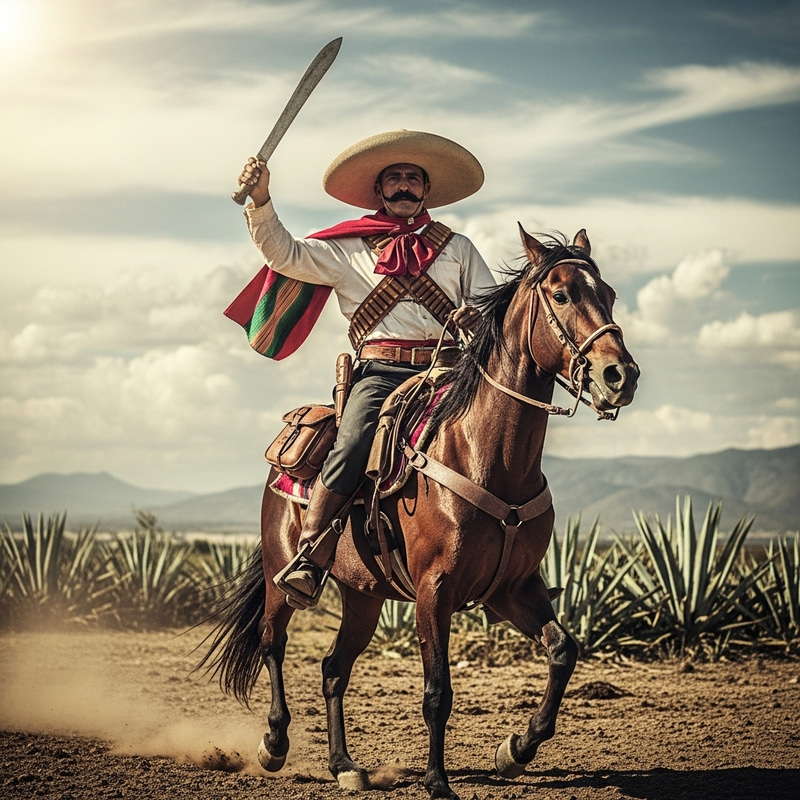 Emiliano Zapata - Mexican Revolutionary Leader on Horseback Emiliano Zapata - Mexican Revolutionary Leader on Horseback
