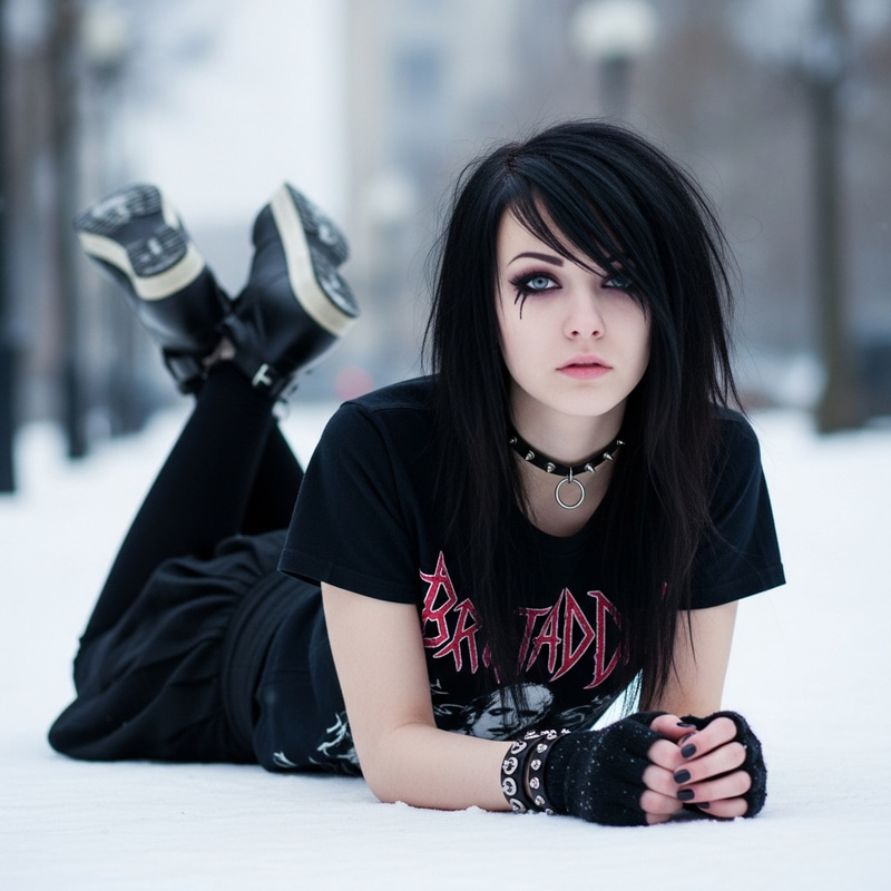Russian Emo Beauty: Pale Skin, Dark Hair & Unique Style Russian Emo Beauty: Pale Skin, Dark Hair & Unique Style