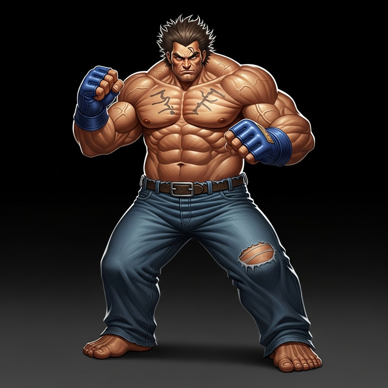 Craig Marduk TEKKEN Character in Intense Combat Pose