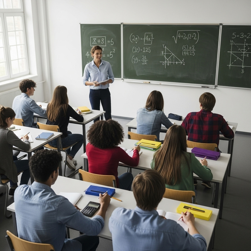 Students in Math Class Engaged in Learning | Classroom Scene Students in Math Class Engaged in Learning | Classroom Scene