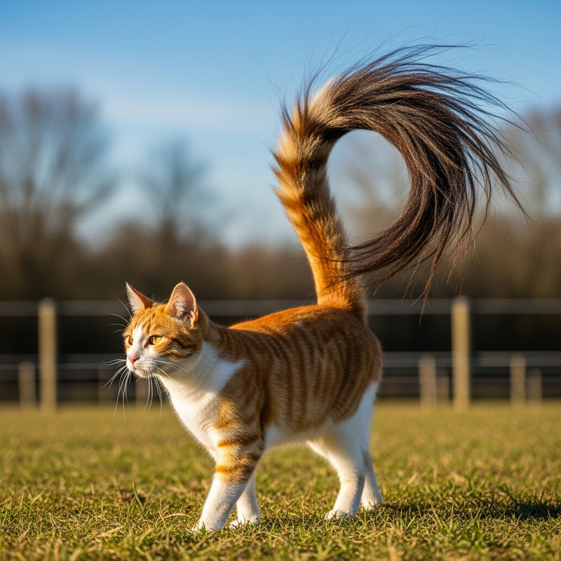 Cat with Horse Tail - Unique Image Cat with Horse Tail - Unique Image