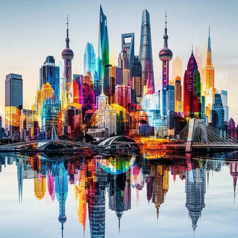 City Skylines Abstract Art: Urban Architectural Wonders City Skylines Abstract Art: Urban Architectural Wonders