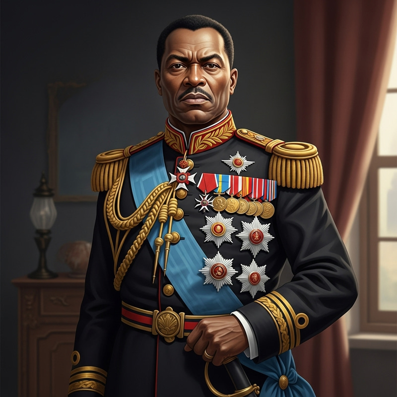 Historical African Descent Dictator in Military Garb | Strength Historical African Descent Dictator in Military Garb | Strength