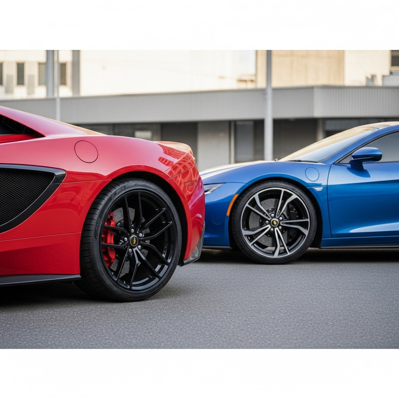 Vividly Captured Sports Cars | Sleek Red & Blue High-Performers Vividly Captured Sports Cars | Sleek Red & Blue High-Performers