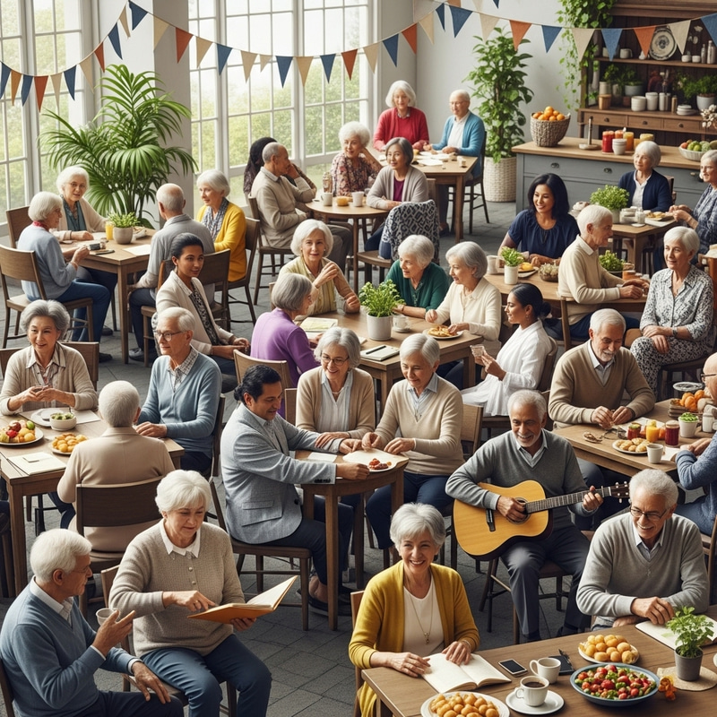 Vibrant Gathering of 300 Seniors Over 70 Vibrant Gathering of 300 Seniors Over 70