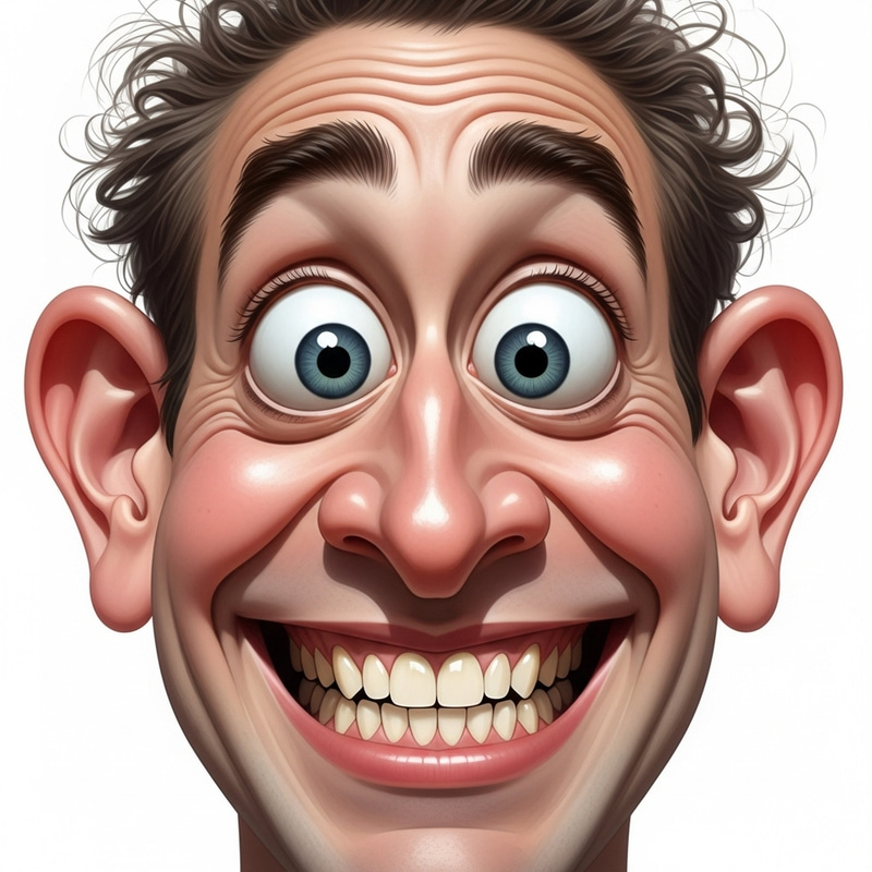 Exaggerated Funny Face: A Comic Masterpiece Exaggerated Funny Face: A Comic Masterpiece