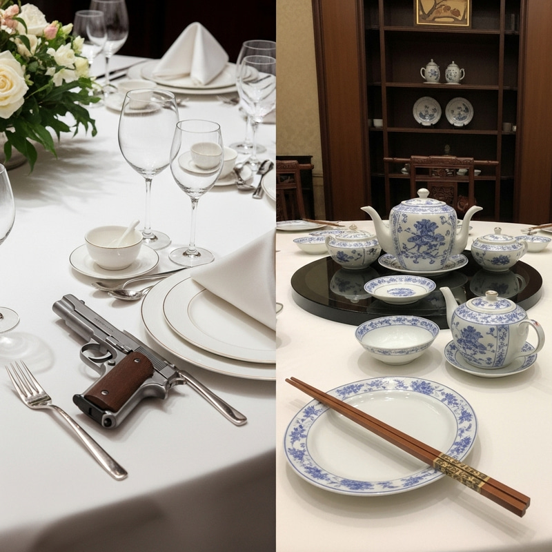 Cultural Fusion: Contrasting Harmony of Guns and Chopsticks Cultural Fusion: Contrasting Harmony of Guns and Chopsticks