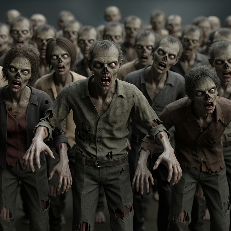Creepy 3D Zombies Model - Terrifying 3D Zombie Horde Creepy 3D Zombies Model - Terrifying 3D Zombie Horde