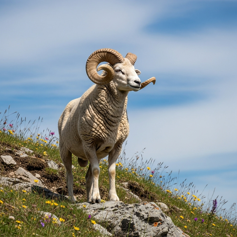 Stunning Ram on Rocky Hillside | Wildlife Beauty Stunning Ram on Rocky Hillside | Wildlife Beauty