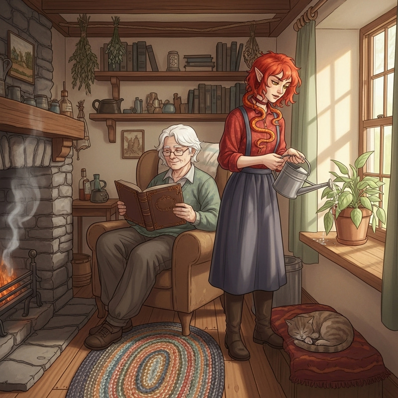 Aziraphale & Crowley: White Hair Reader vs. Red-Haired Plant Waterer