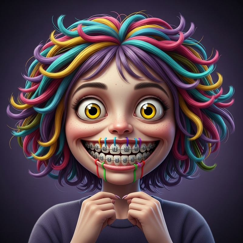 Braces and Elastics Girl Monster: A Fantasy Character