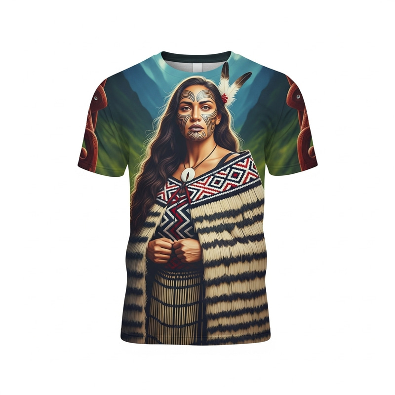 Maori Woman in Traditional Attire | Serene Cultural Beauty Maori Woman in Traditional Attire | Serene Cultural Beauty