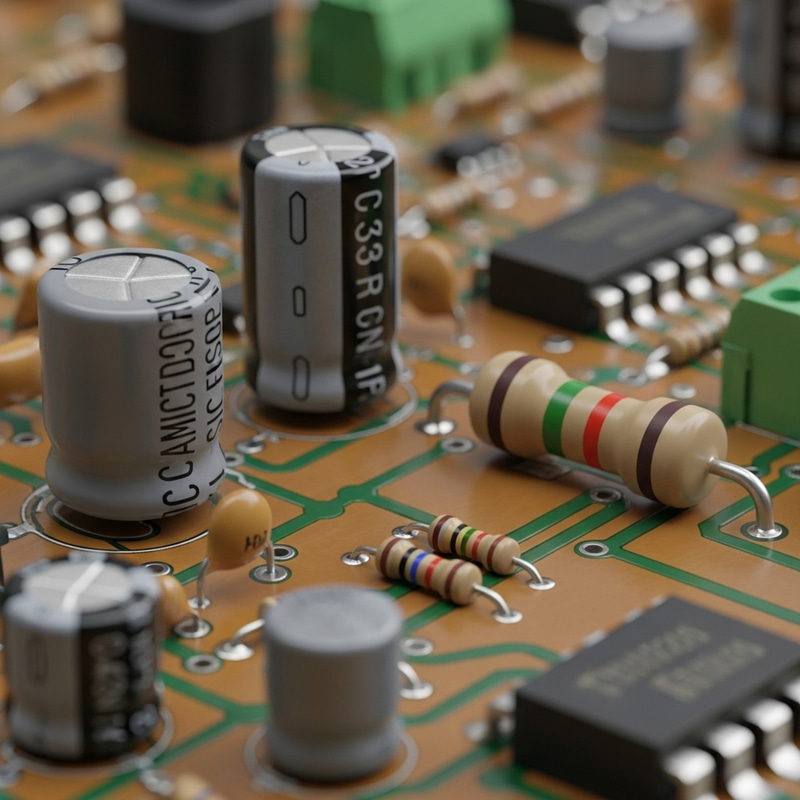 Circuit RC with Ceramic Disc Capacitor and Carbon-film Resistor Circuit RC with Ceramic Disc Capacitor and Carbon-film Resistor